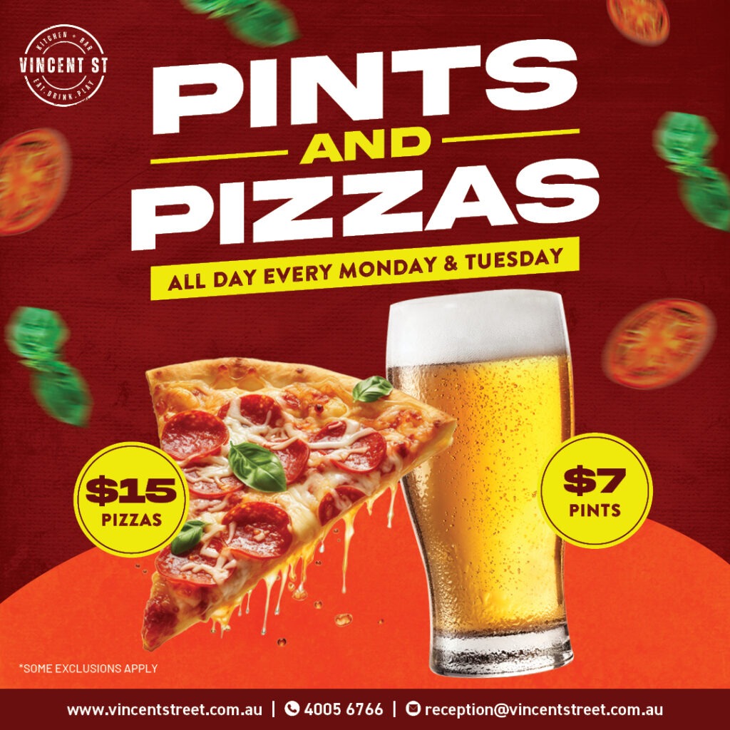 Pints & Pizzas - Social Tile - Vincent St Kitchen & Bar